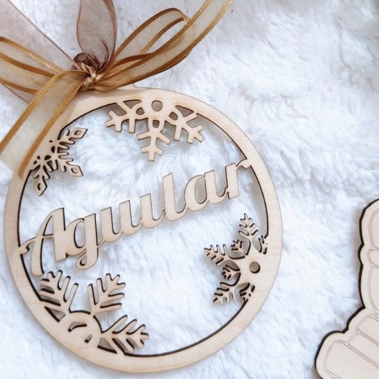 Name + Snow Ornament